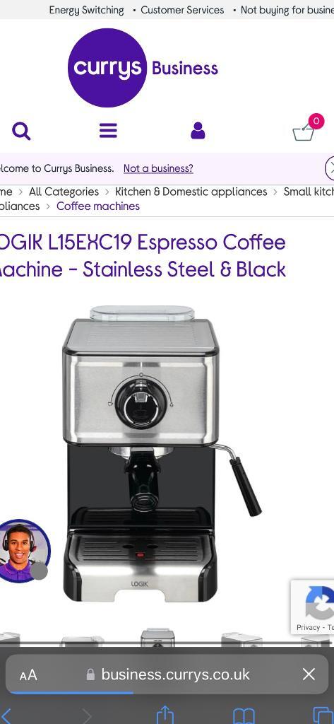 Logik espresso coffee machine | in 